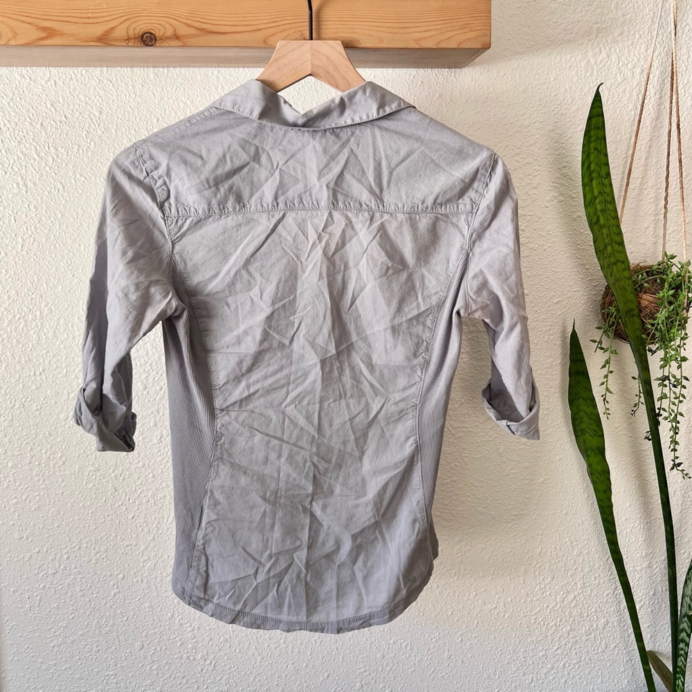 James Perse grey button down top - Picture 4 of 6